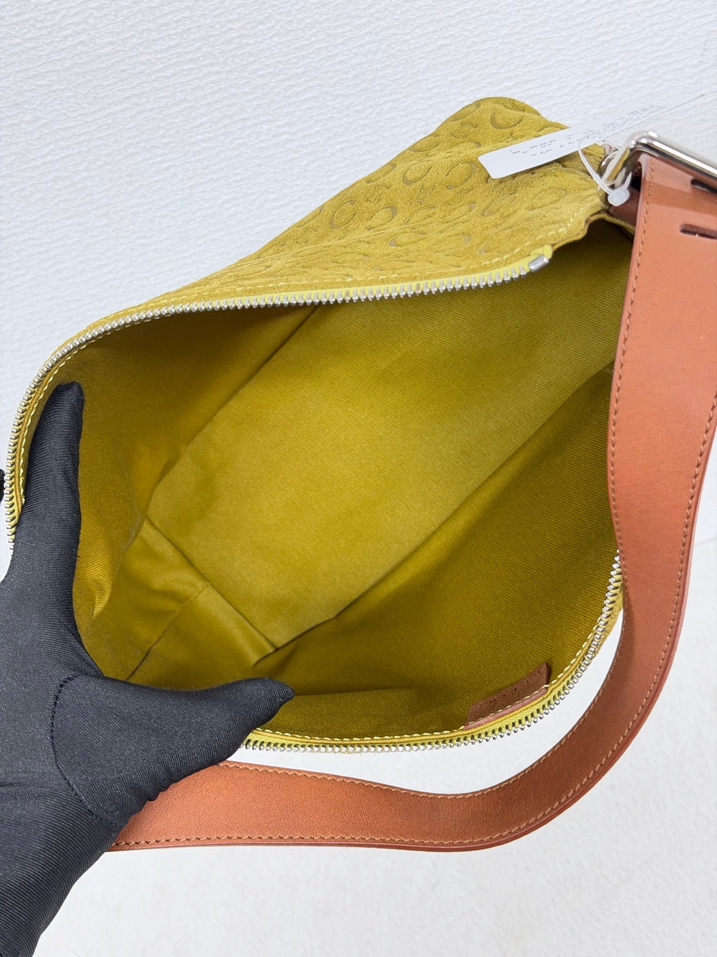CELINE C Macadam Suede Accessory Pouch