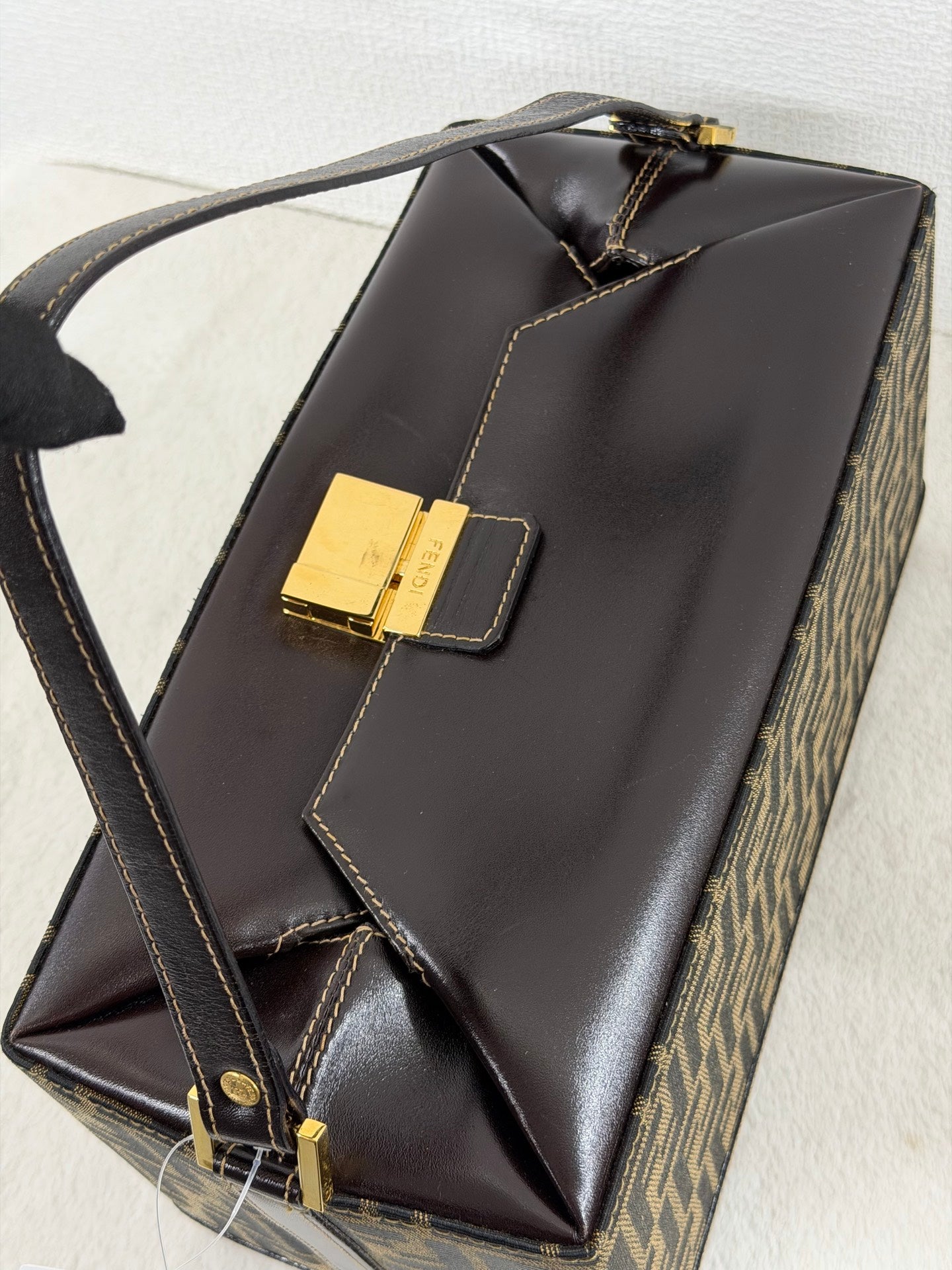 Fendi Zucca Monogram Vanity Case Box Bag
