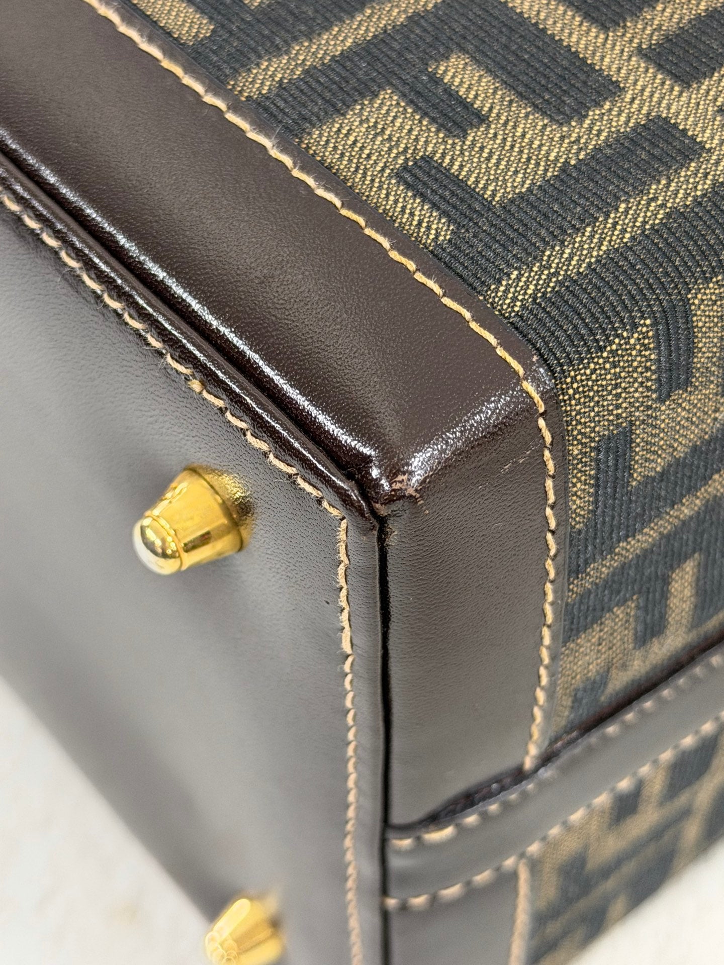 Fendi Zucca Monogram Vanity Case Box Bag