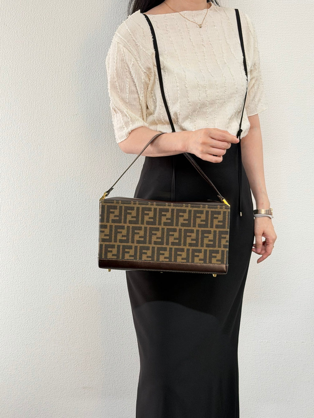 Fendi Zucca Monogram Vanity Case Box Bag