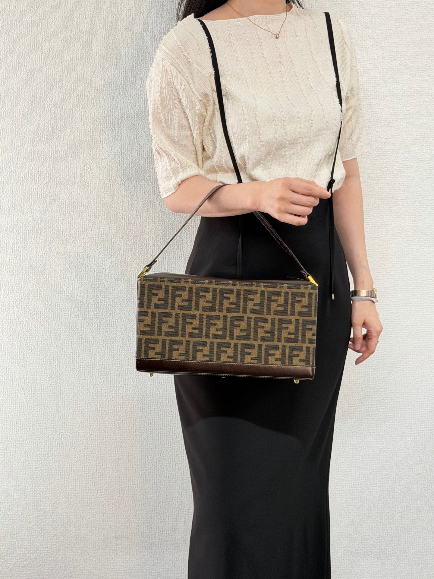 Fendi Zucca Monogram Vanity Case Box Bag