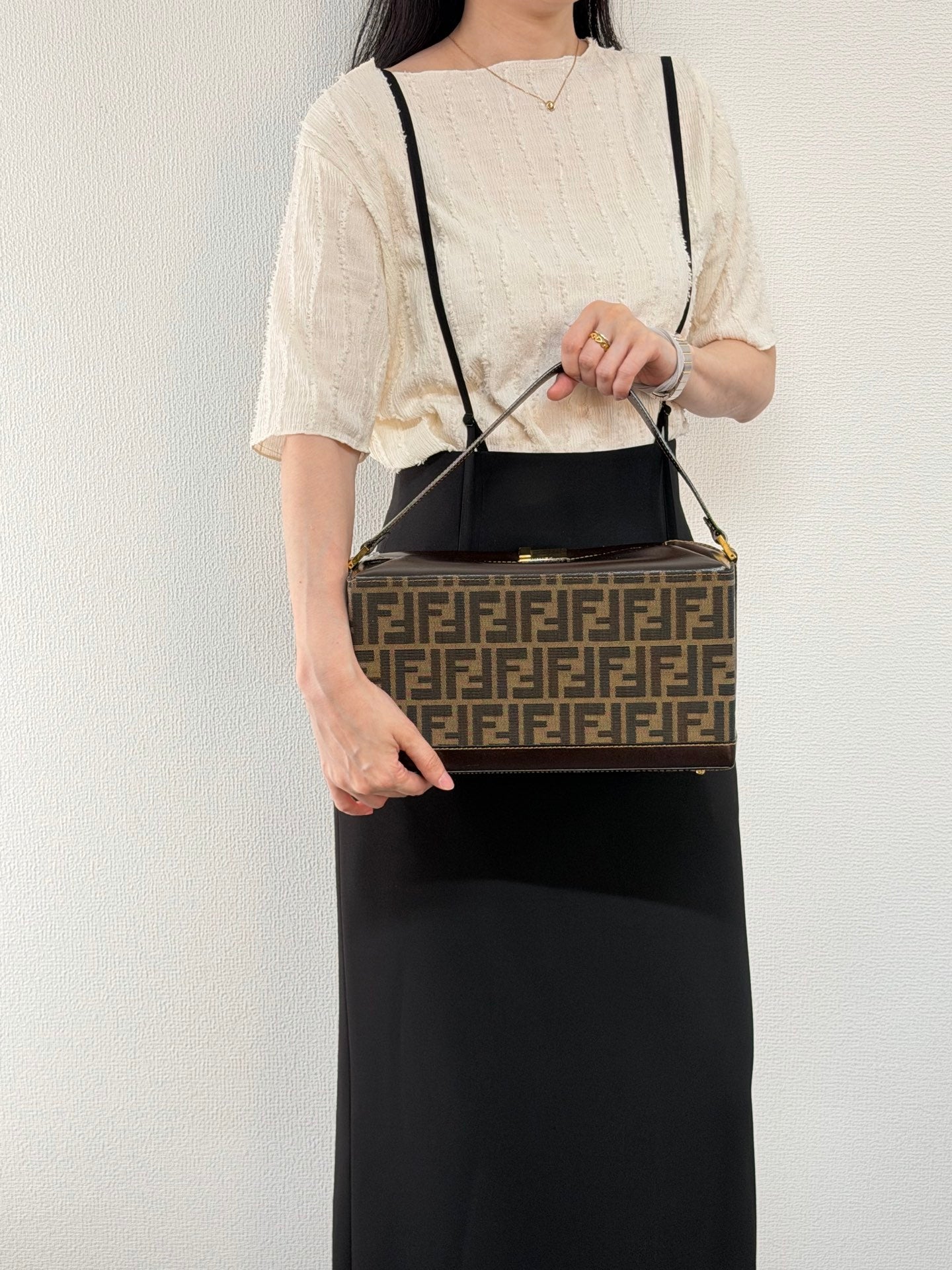 Fendi Zucca Monogram Vanity Case Box Bag