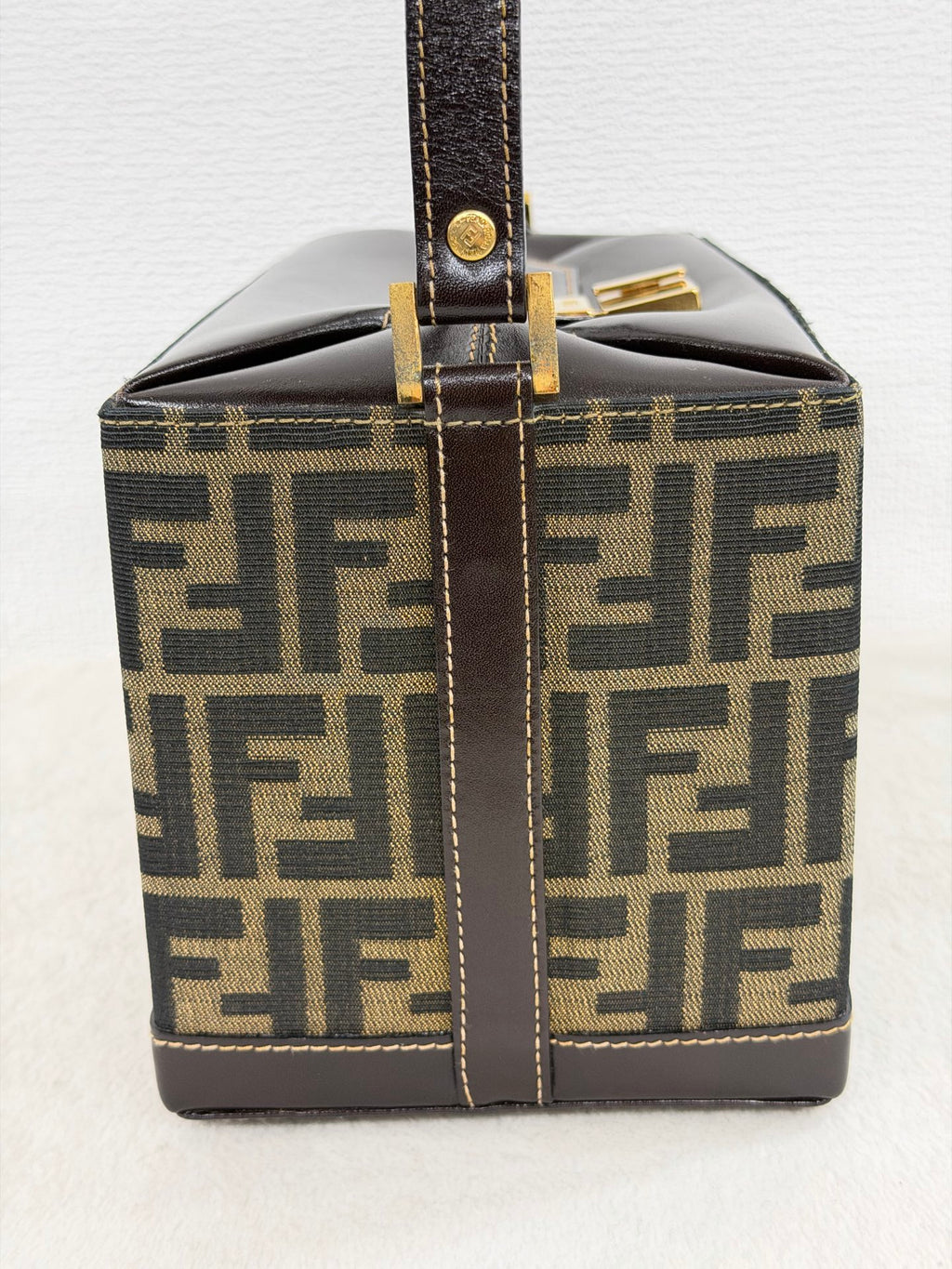 Fendi Zucca Monogram Vanity Case Box Bag
