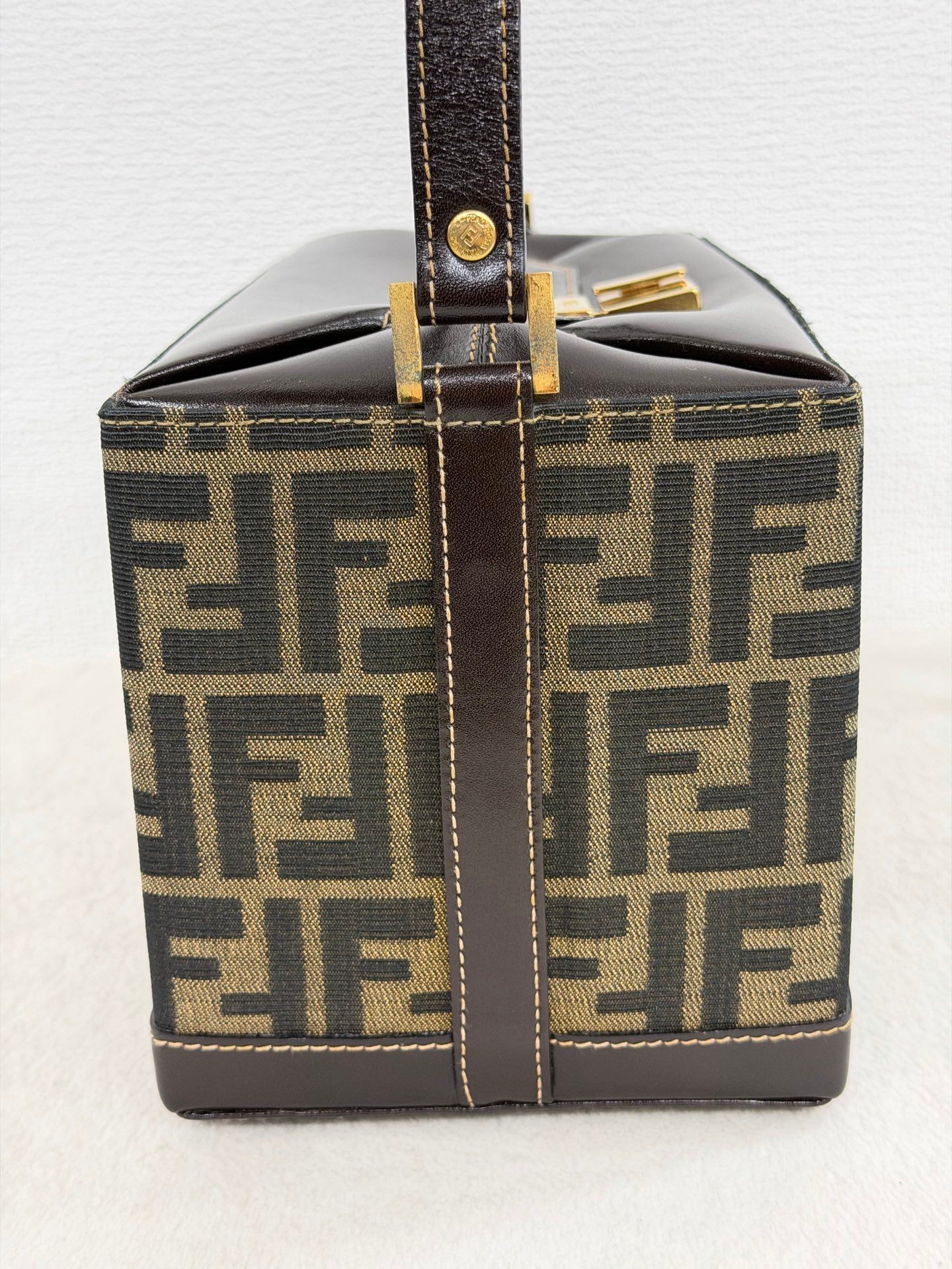 Fendi Zucca Monogram Vanity Case Box Bag