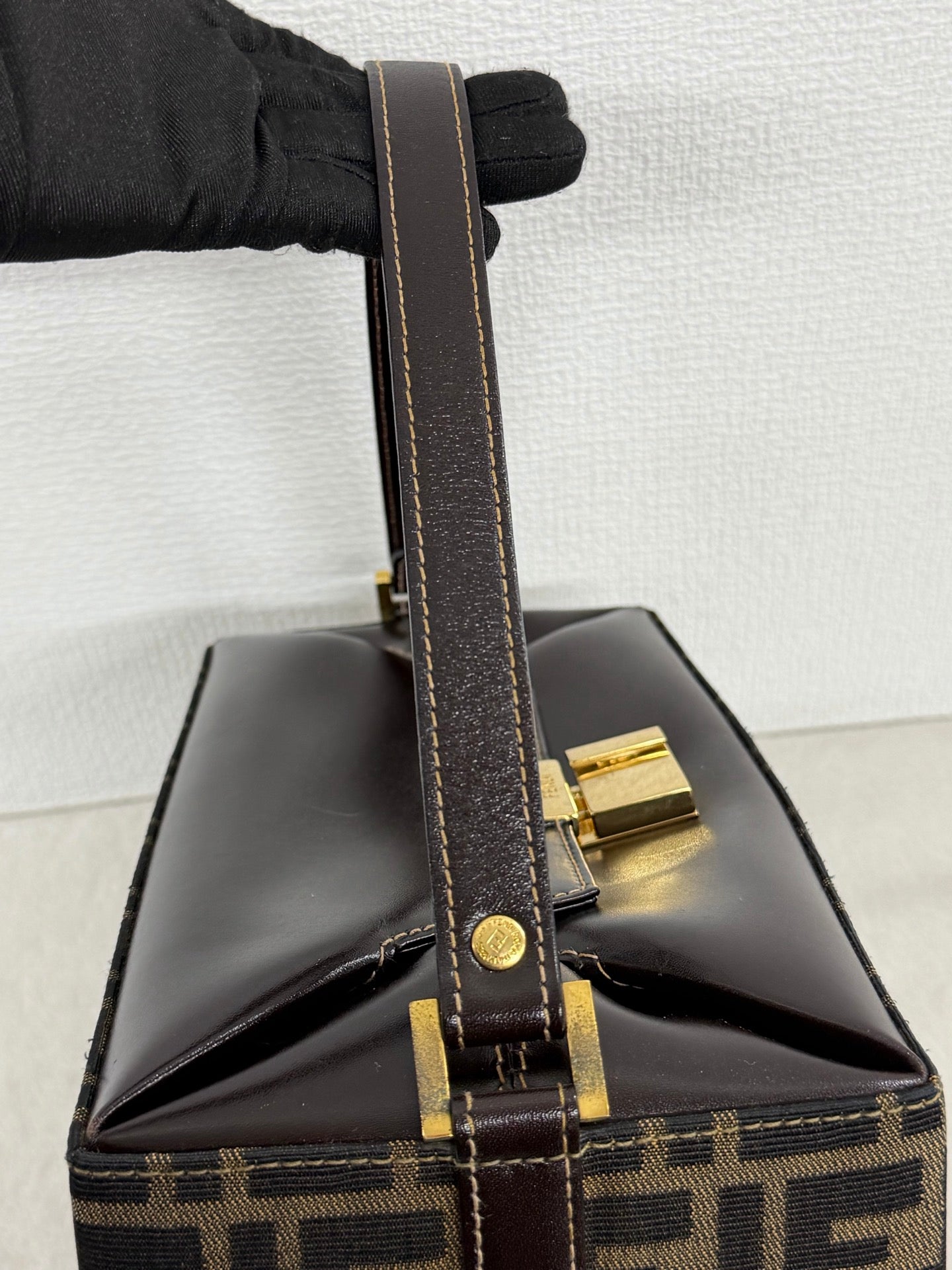 Fendi Zucca Monogram Vanity Case Box Bag