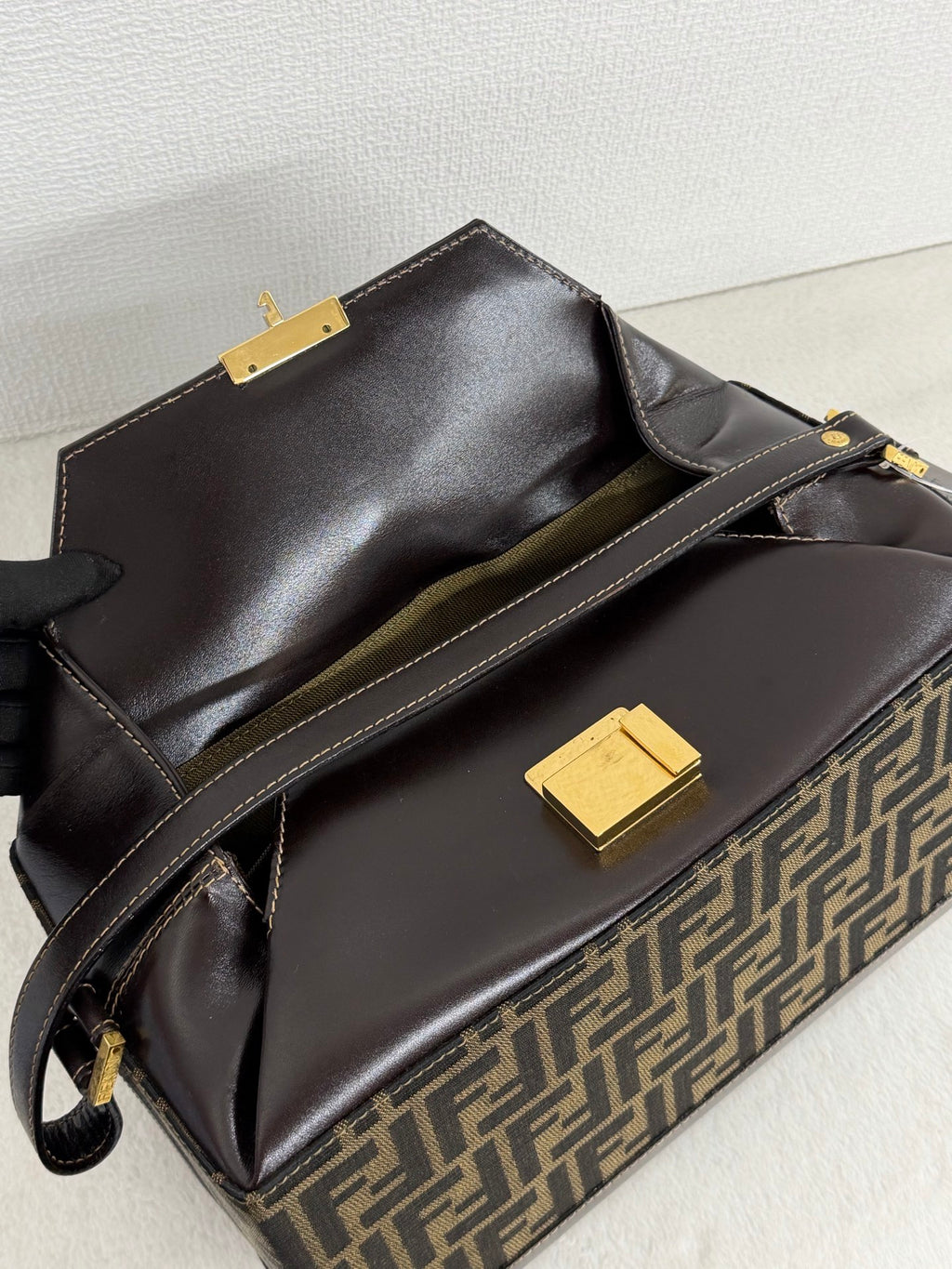 Fendi Zucca Monogram Vanity Case Box Bag