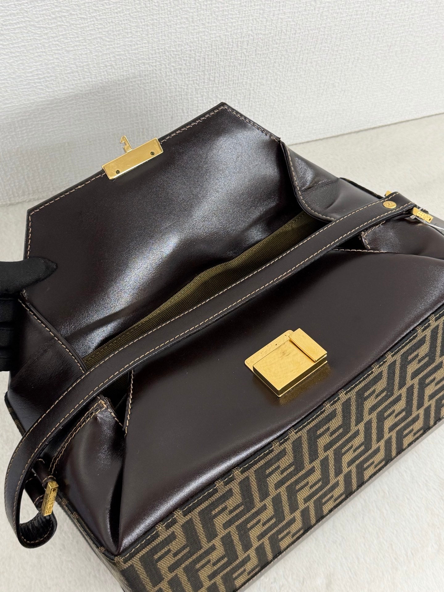 Fendi Zucca Monogram Vanity Case Box Bag