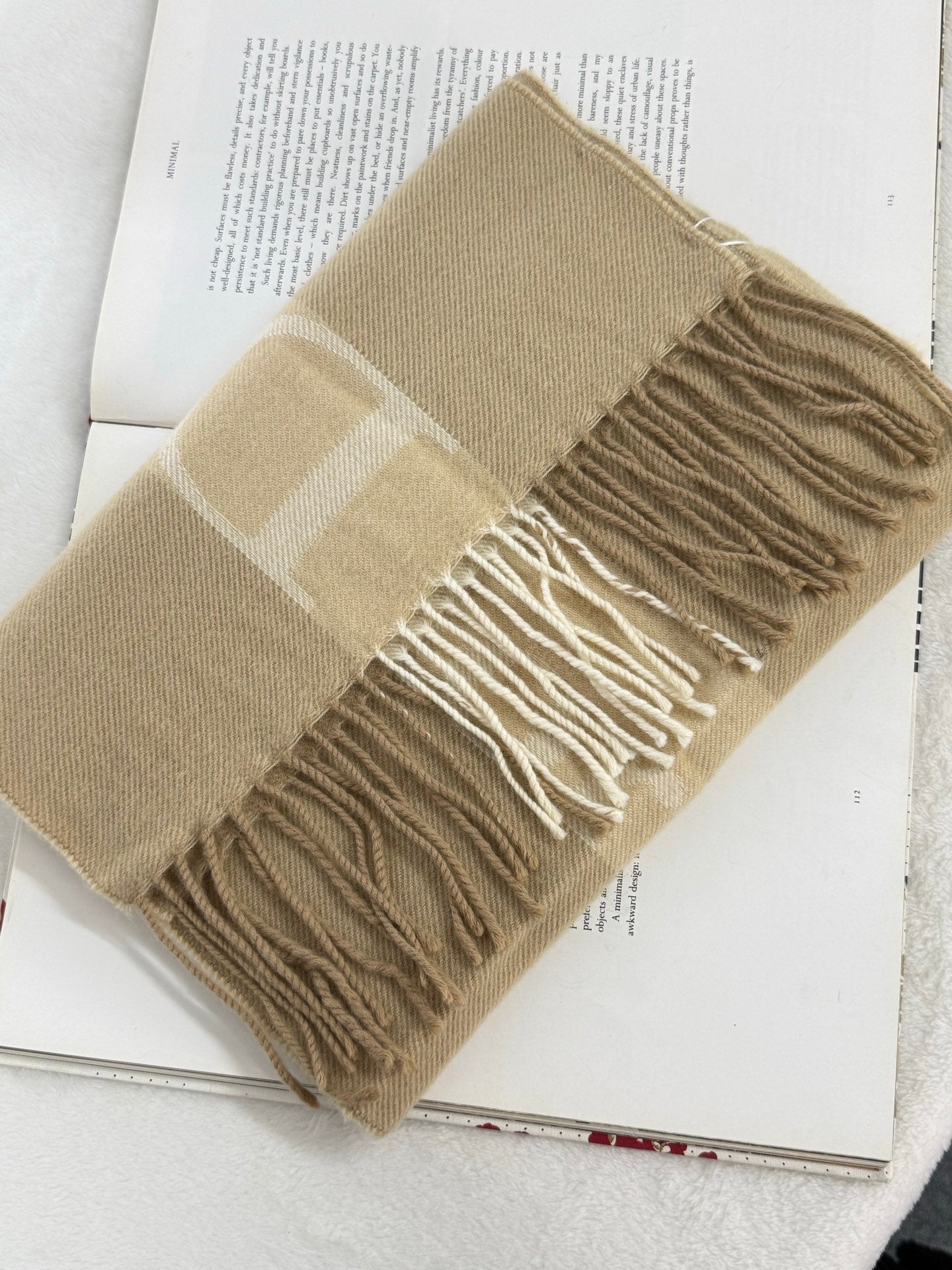 Christian Dior Vintage Logo Fringed Scarf