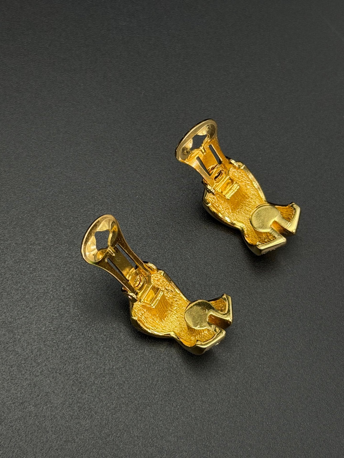 Christian Dior Criss-Cross Clip-On Crystals Earrings