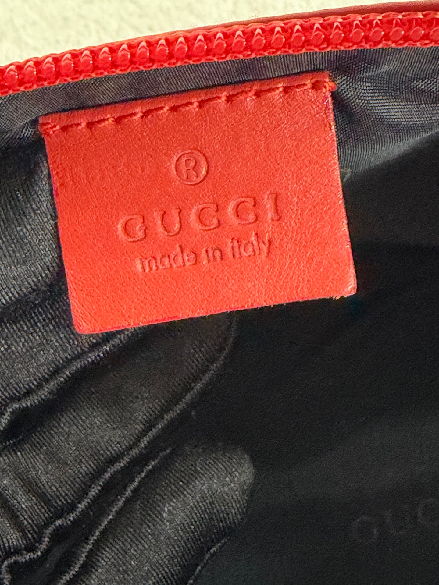 Gucci Vintage Leather Boat Pochette