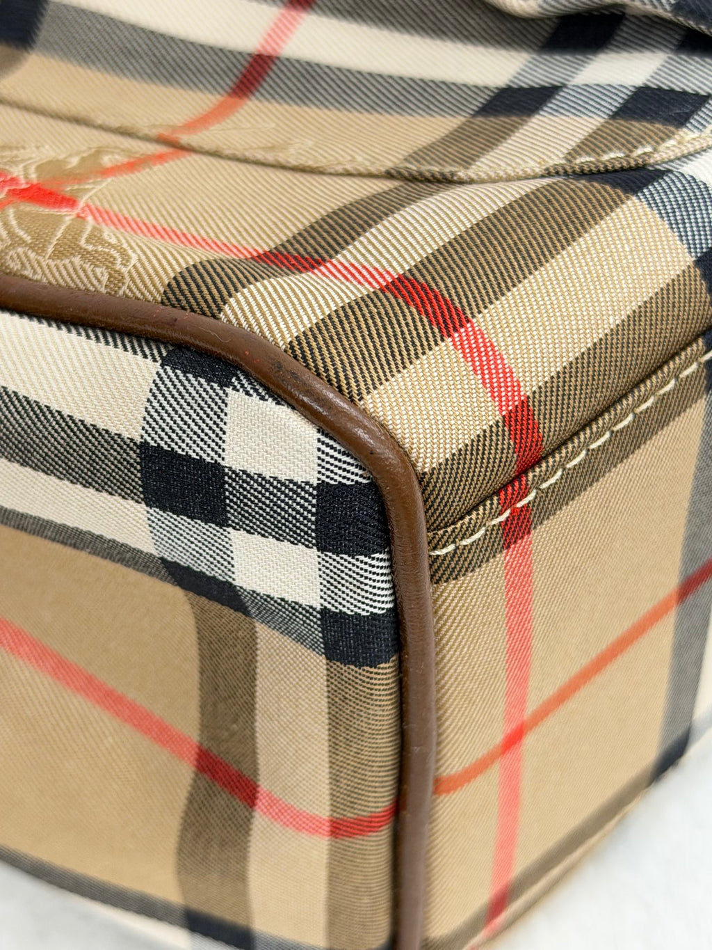 Burberrys Vintage Haymarket Check Tote Bag
