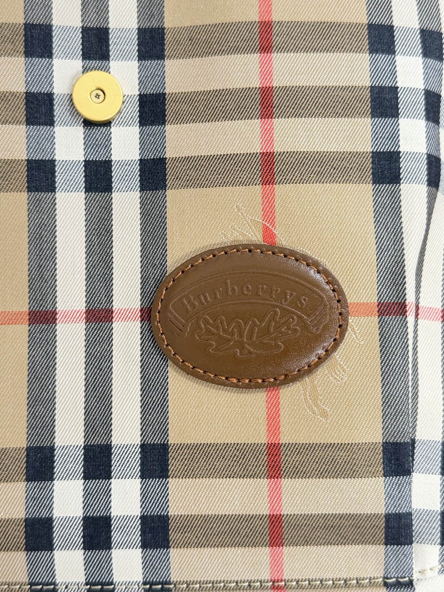 Burberrys Vintage Haymarket Check Tote Bag