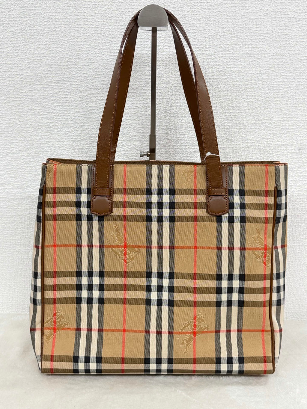 Burberrys Vintage Haymarket Check Tote Bag
