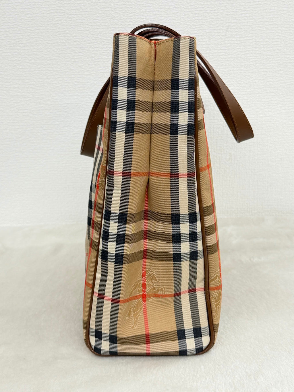 Burberrys Vintage Haymarket Check Tote Bag