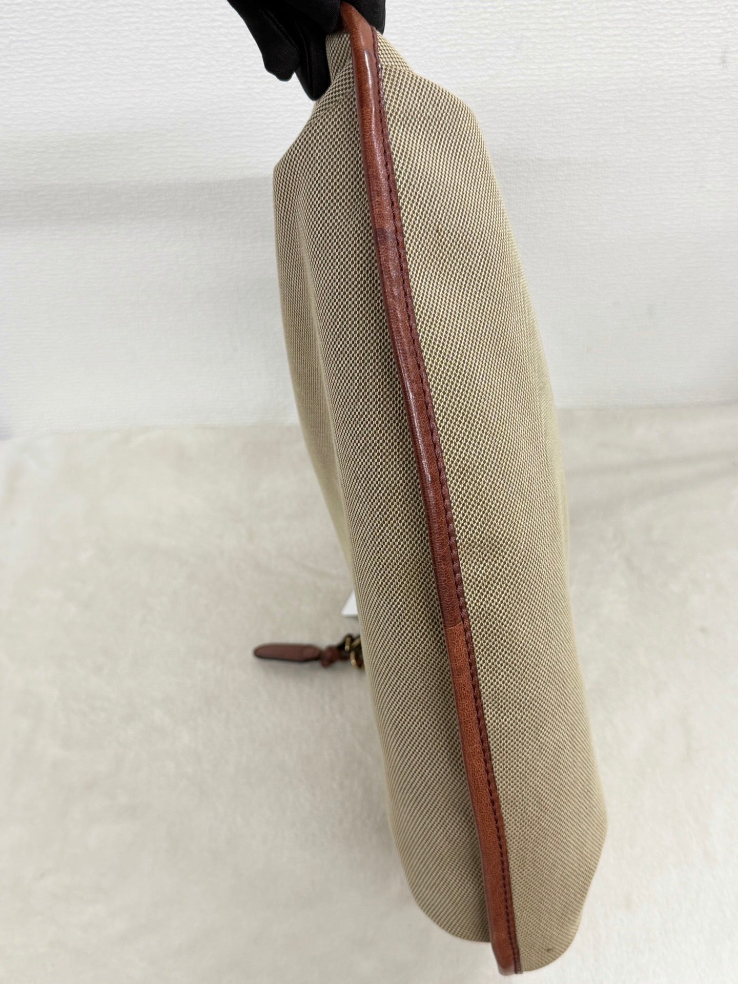 Chloé Vintage Logo Patch Canvas Shoulder Bag