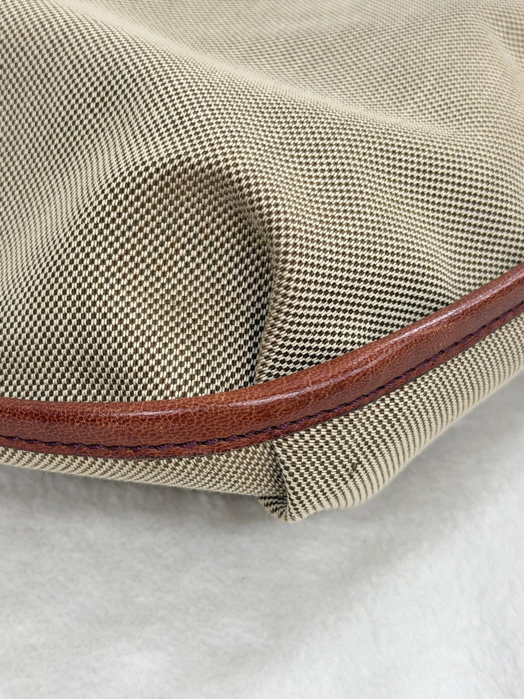 Chloé Vintage Logo Patch Canvas Shoulder Bag