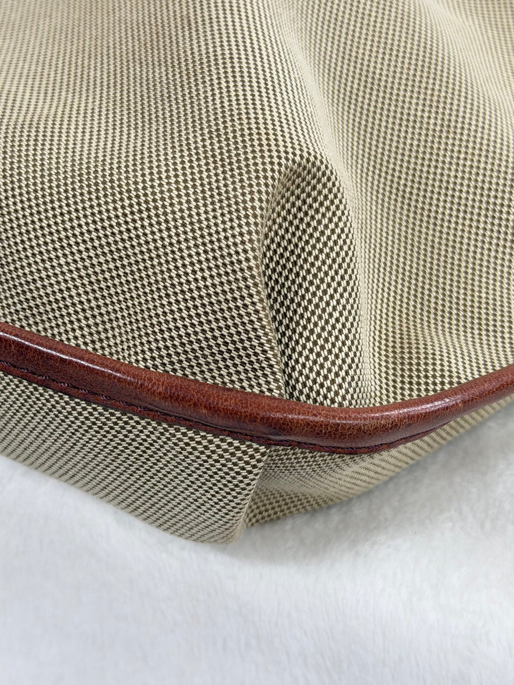 Chloé Vintage Logo Patch Canvas Shoulder Bag
