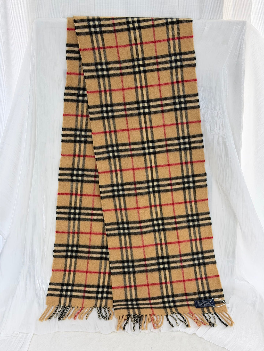 Burberry Vintage Nova Check Lambswool Muffler