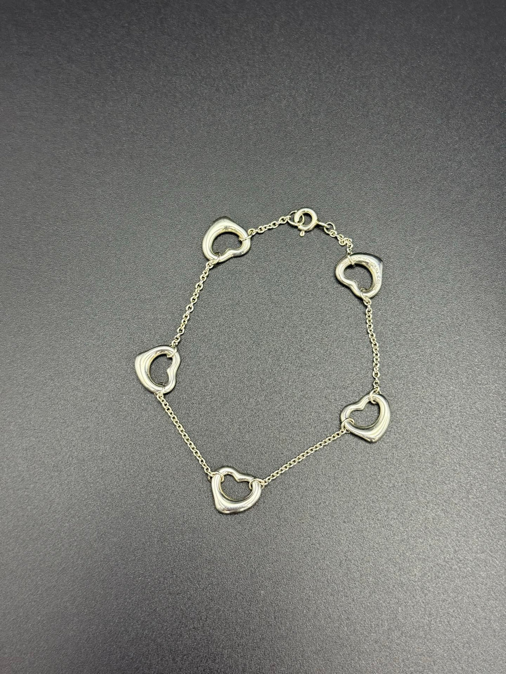Tiffany & Co. Elsa Peretti 5 Open Heart Bracelet in Sterling Silver