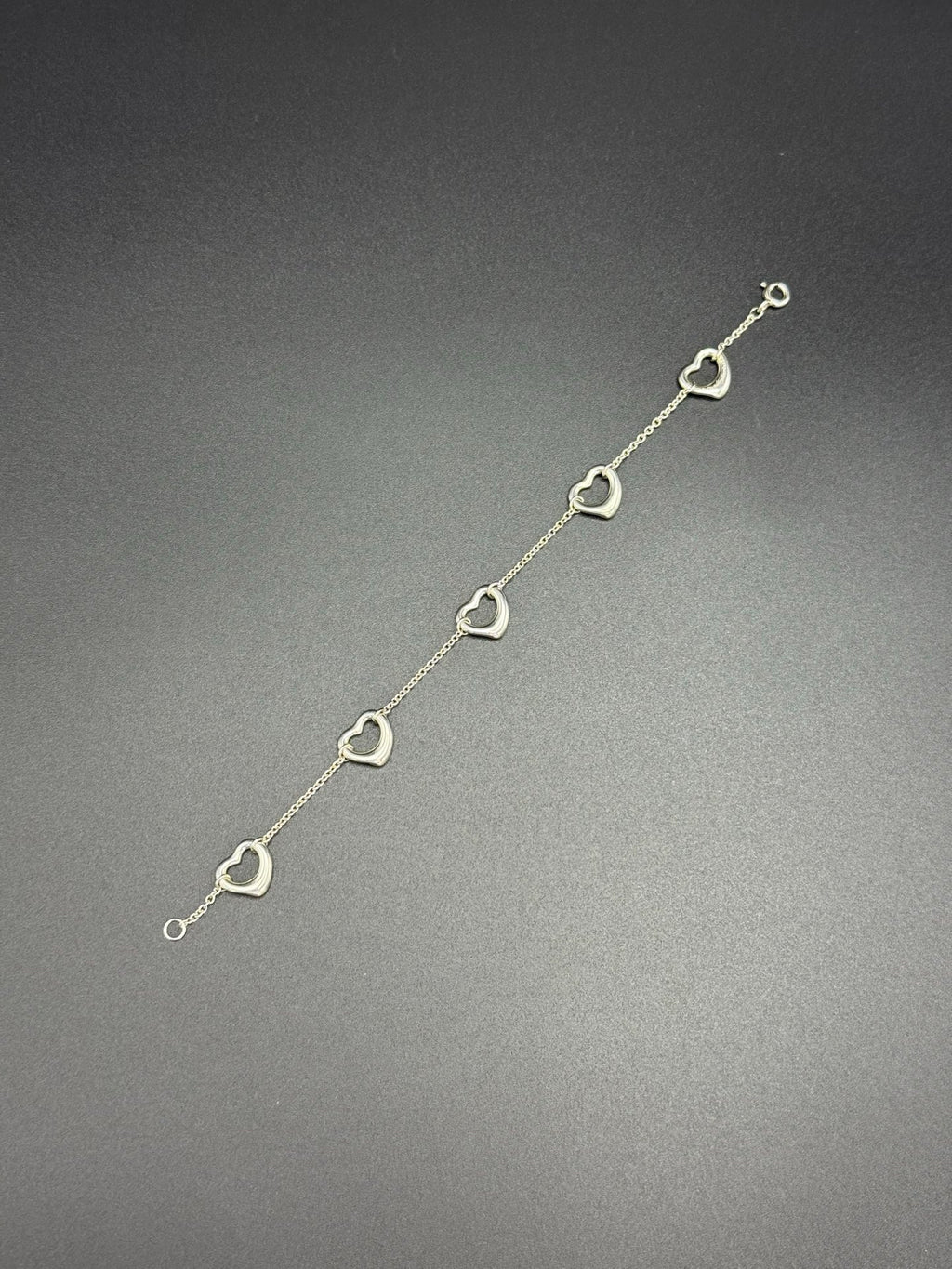 Tiffany & Co. Elsa Peretti 5 Open Heart Bracelet in Sterling Silver