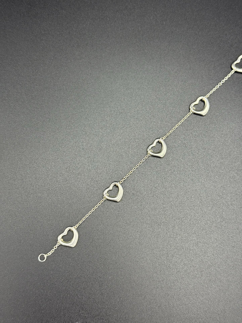 Tiffany & Co. Elsa Peretti 5 Open Heart Bracelet in Sterling Silver