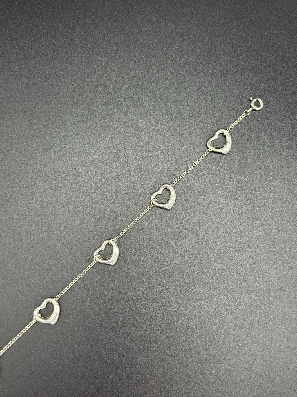 Tiffany & Co. Elsa Peretti 5 Open Heart Bracelet in Sterling Silver