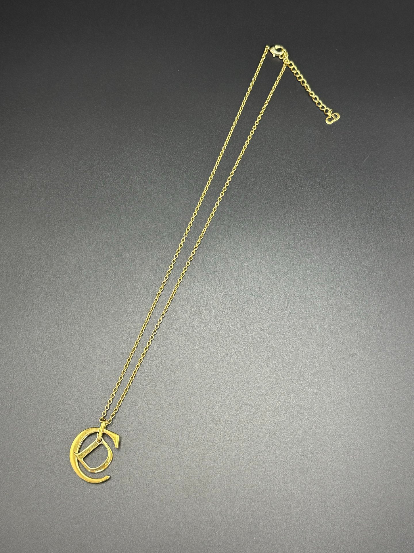 Christian Dior Vintage Large CD Monogram Necklace