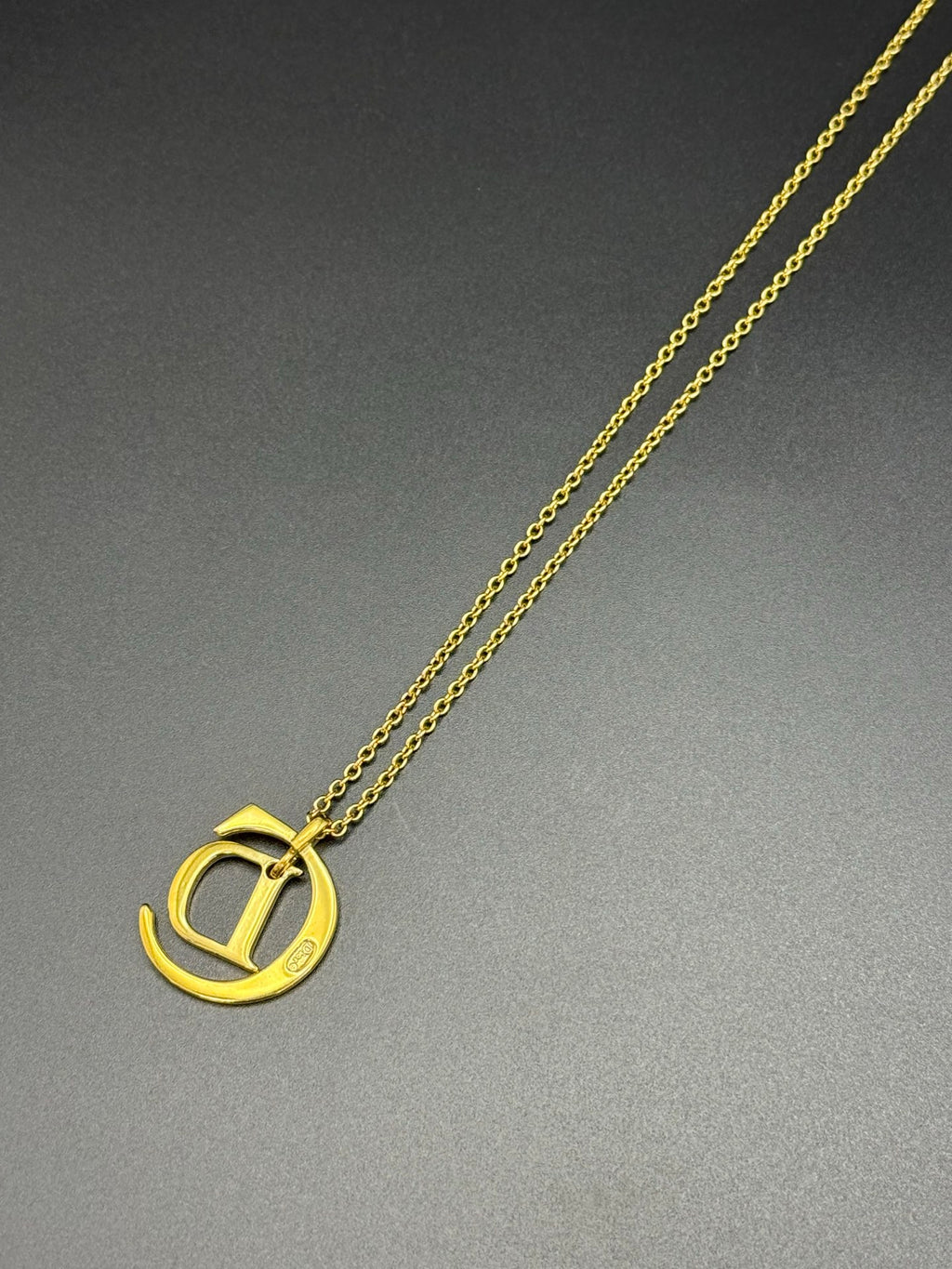 Christian Dior Vintage Large CD Monogram Necklace
