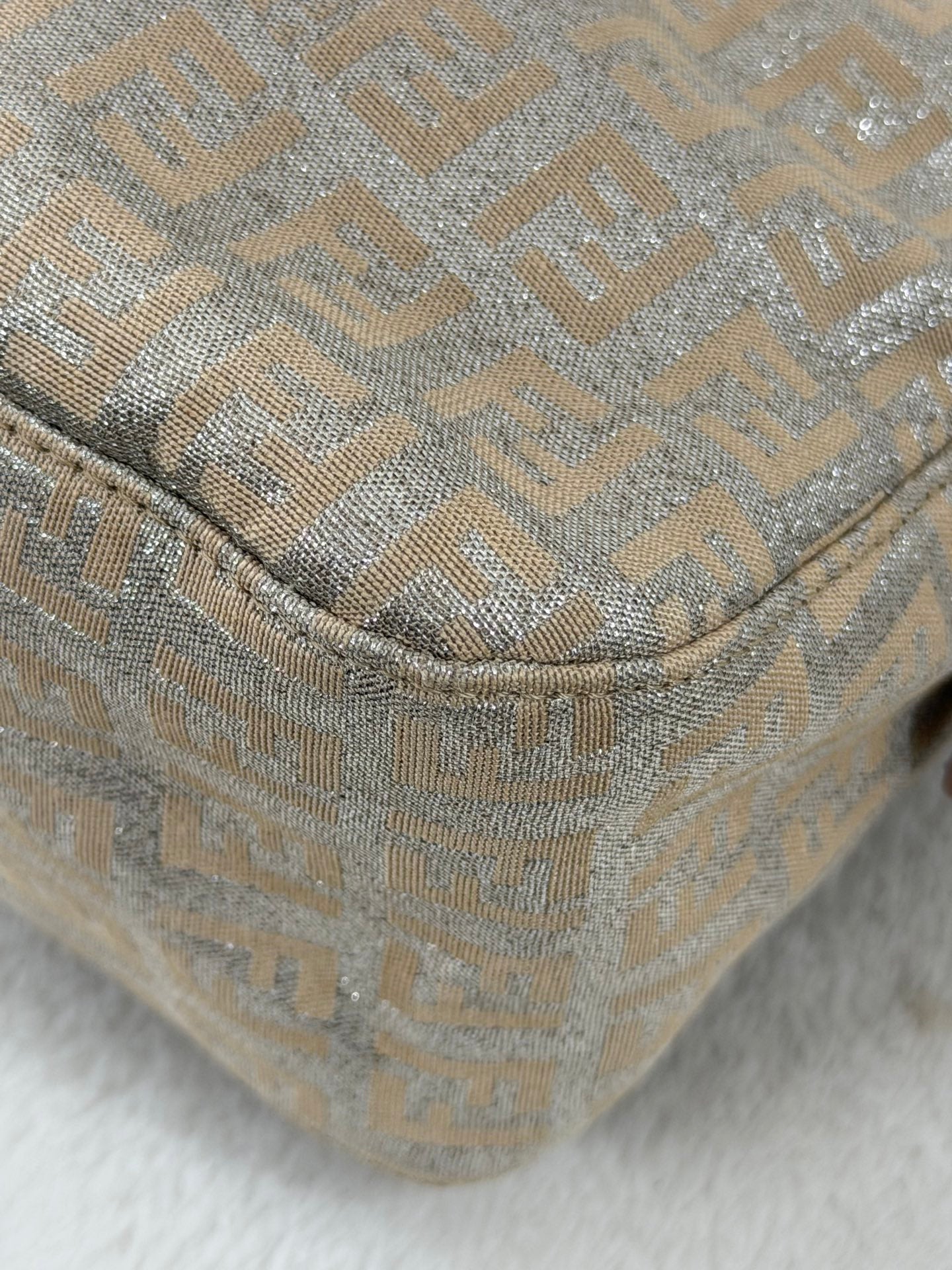Fendi Zucchino Glitter Shimmer Mamma Baguette