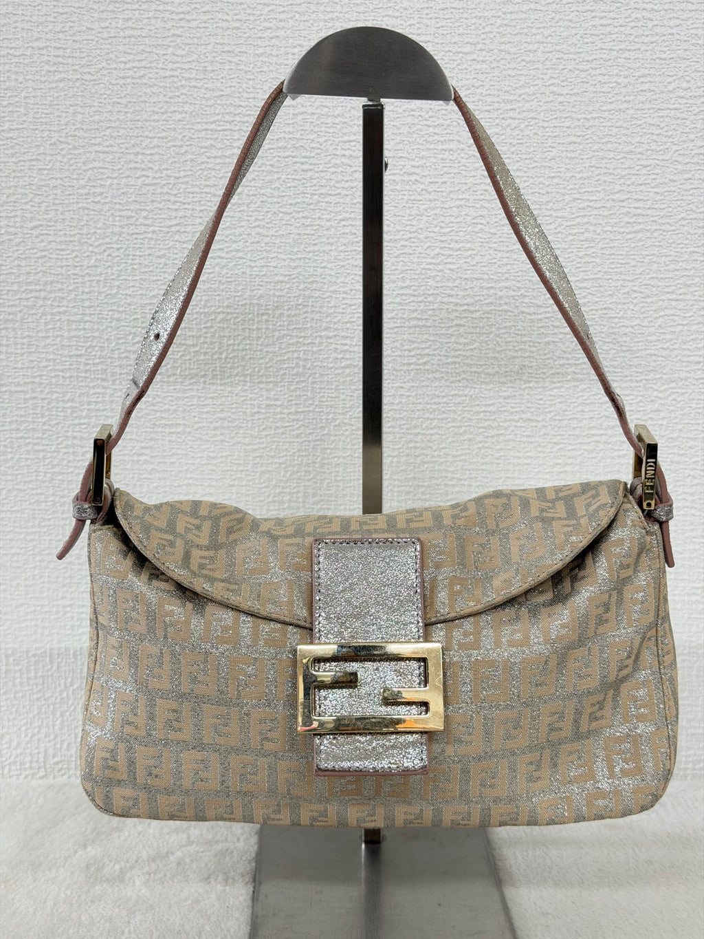Fendi Zucchino Glitter Shimmer Mamma Baguette