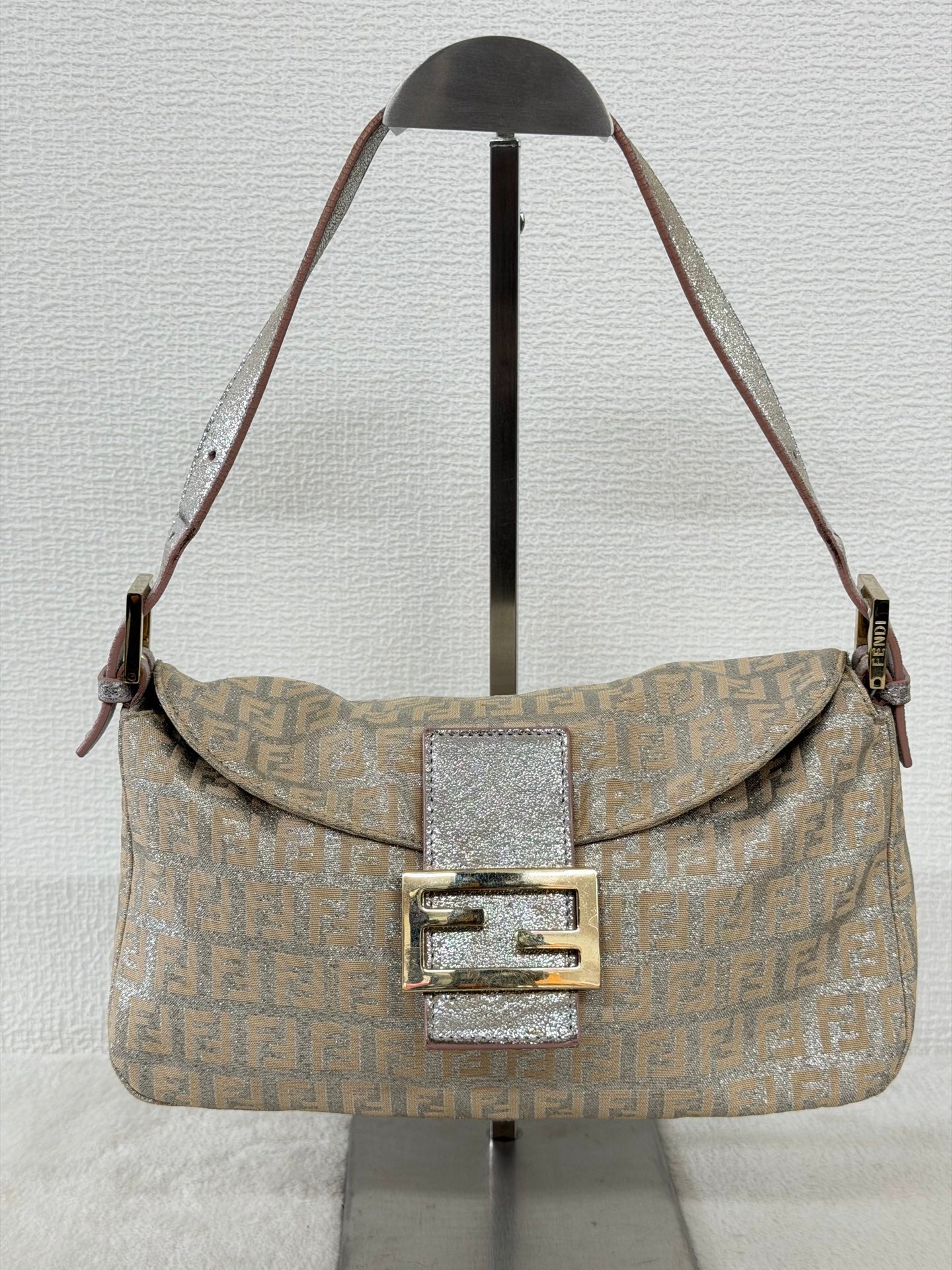 Fendi Zucchino Glitter Shimmer Mamma Baguette