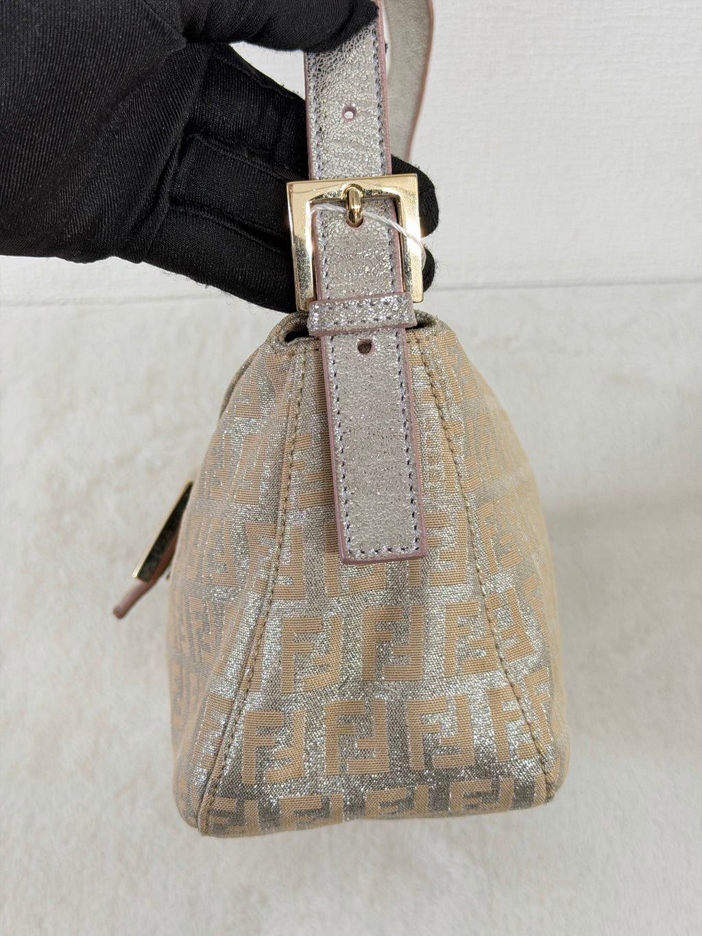Fendi Zucchino Glitter Shimmer Mamma Baguette