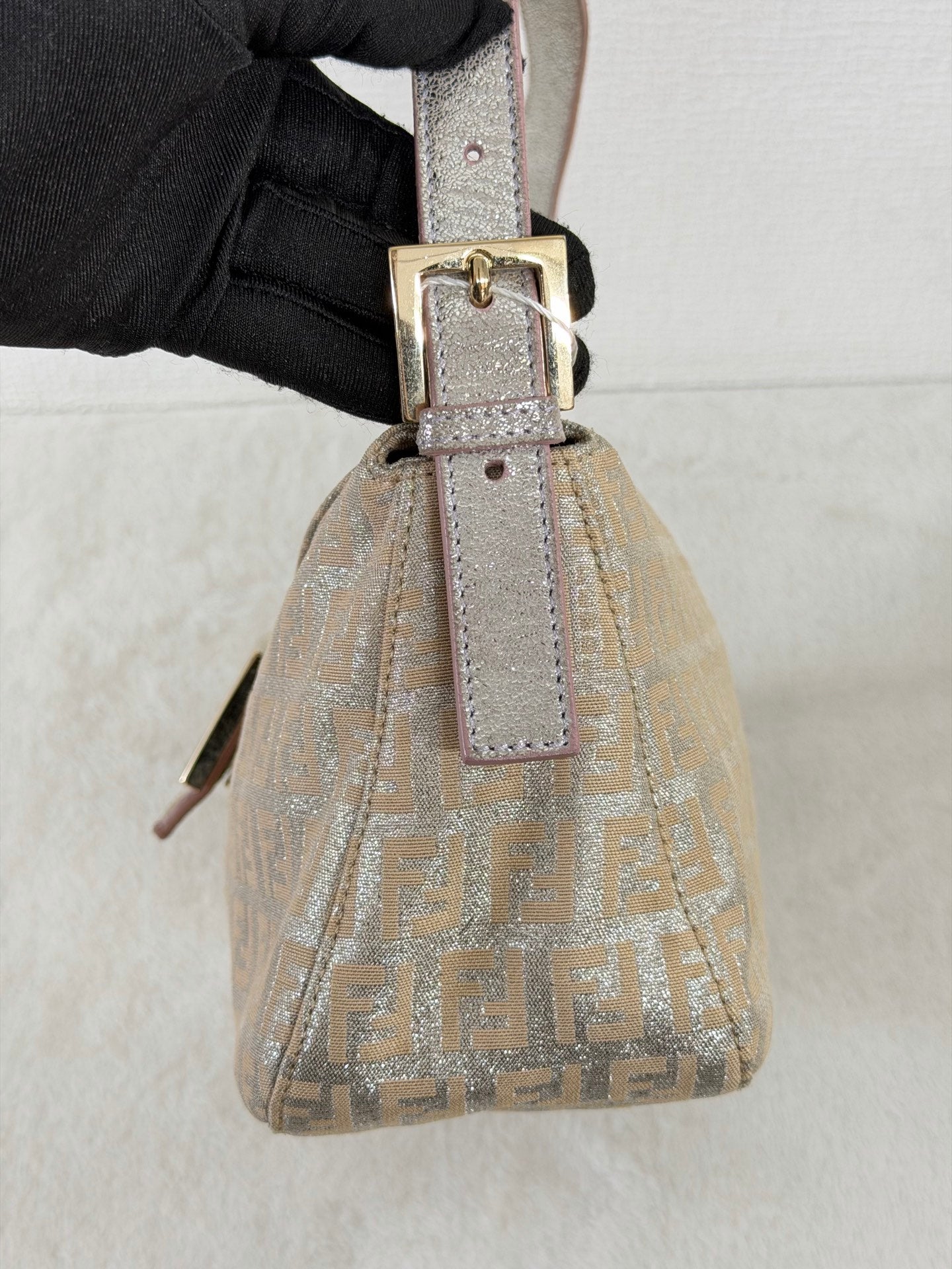 Fendi Zucchino Glitter Shimmer Mamma Baguette