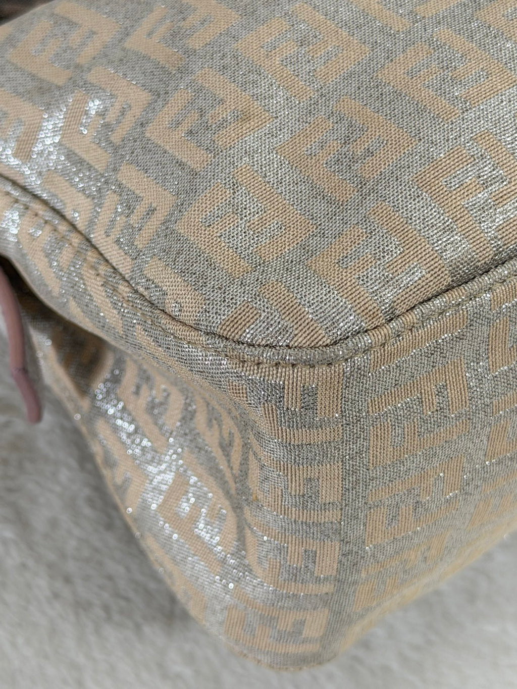 Fendi Zucchino Glitter Shimmer Mamma Baguette