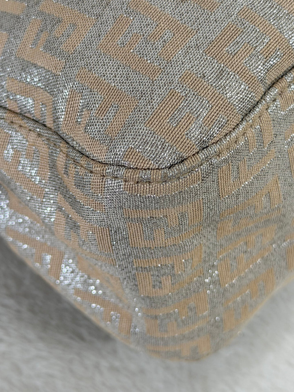 Fendi Zucchino Glitter Shimmer Mamma Baguette