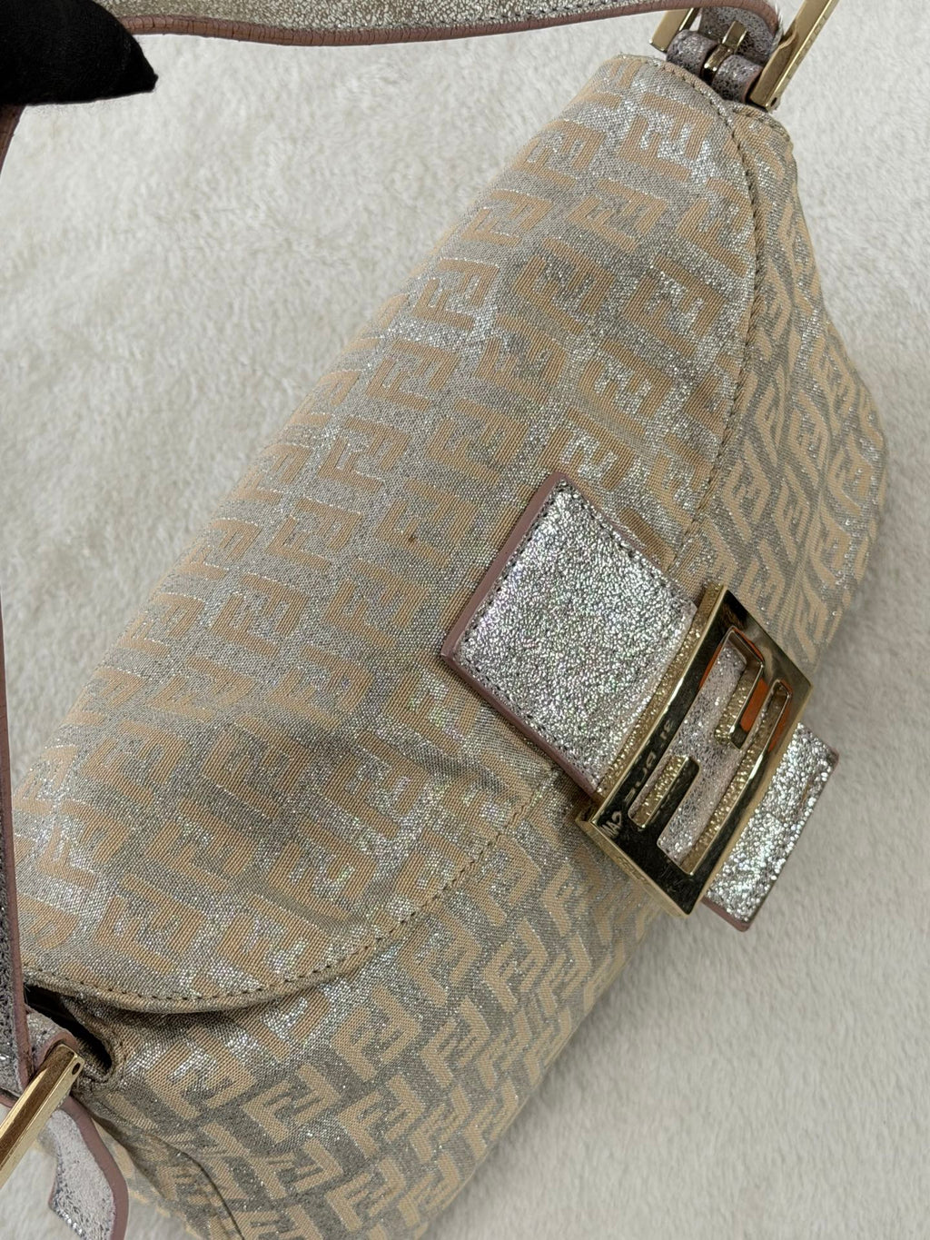 Fendi Zucchino Glitter Shimmer Mamma Baguette