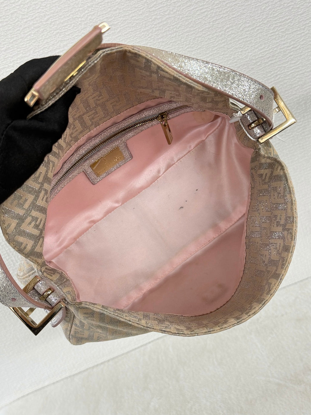 Fendi Zucchino Glitter Shimmer Mamma Baguette