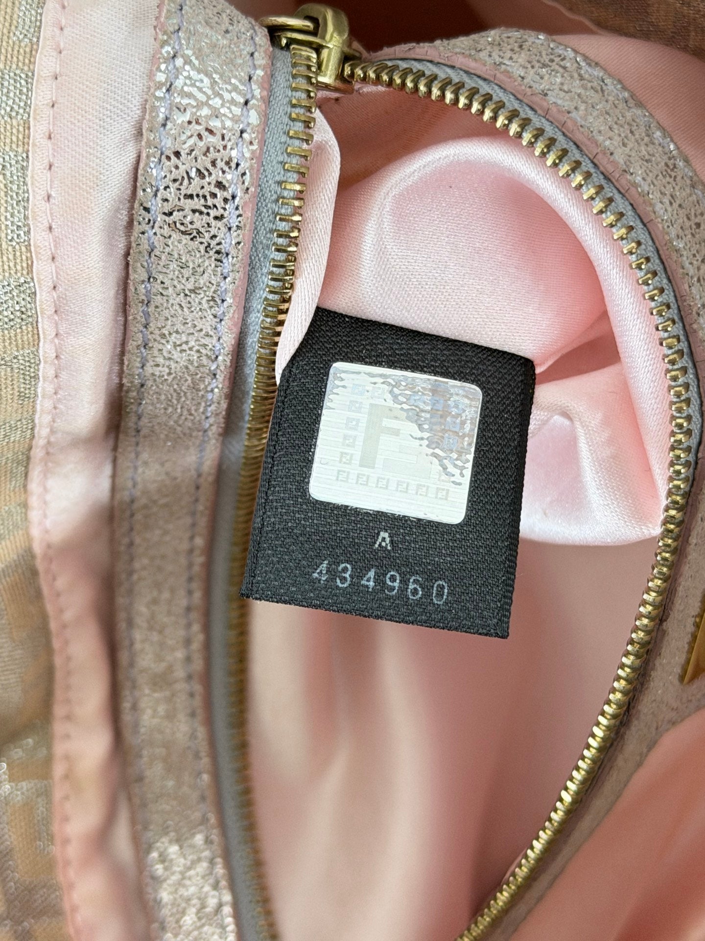Fendi Zucchino Glitter Shimmer Mamma Baguette
