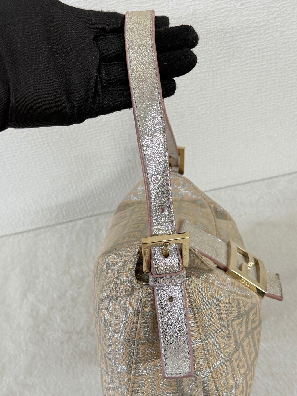 Fendi Zucchino Glitter Shimmer Mamma Baguette