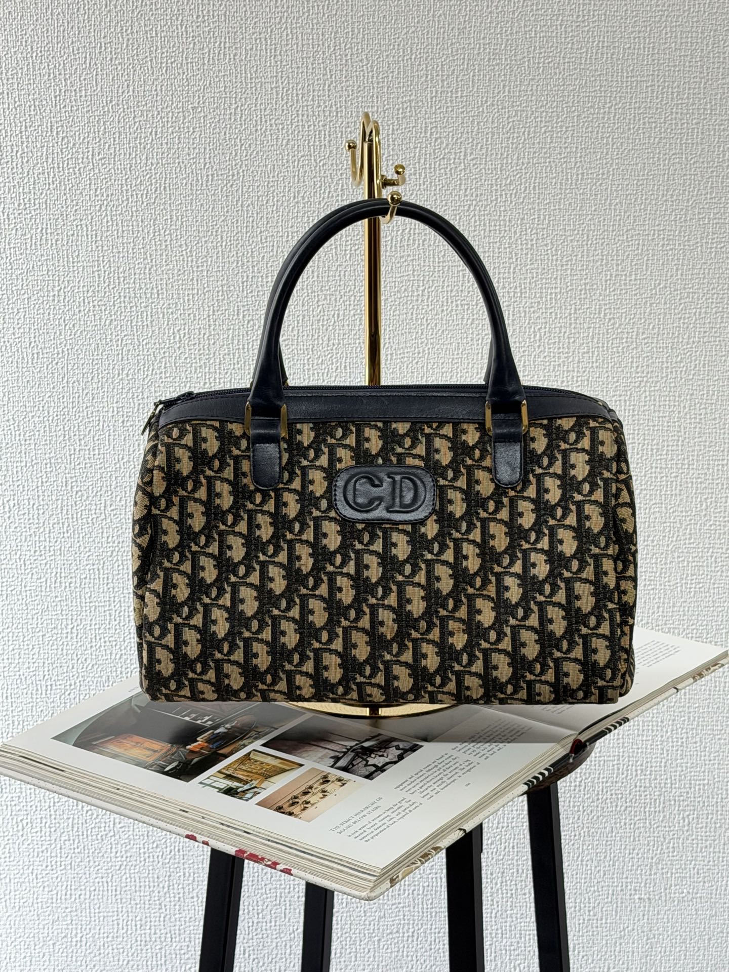 Christian Dior Vintage Diorissimo Oval Patch Handbag