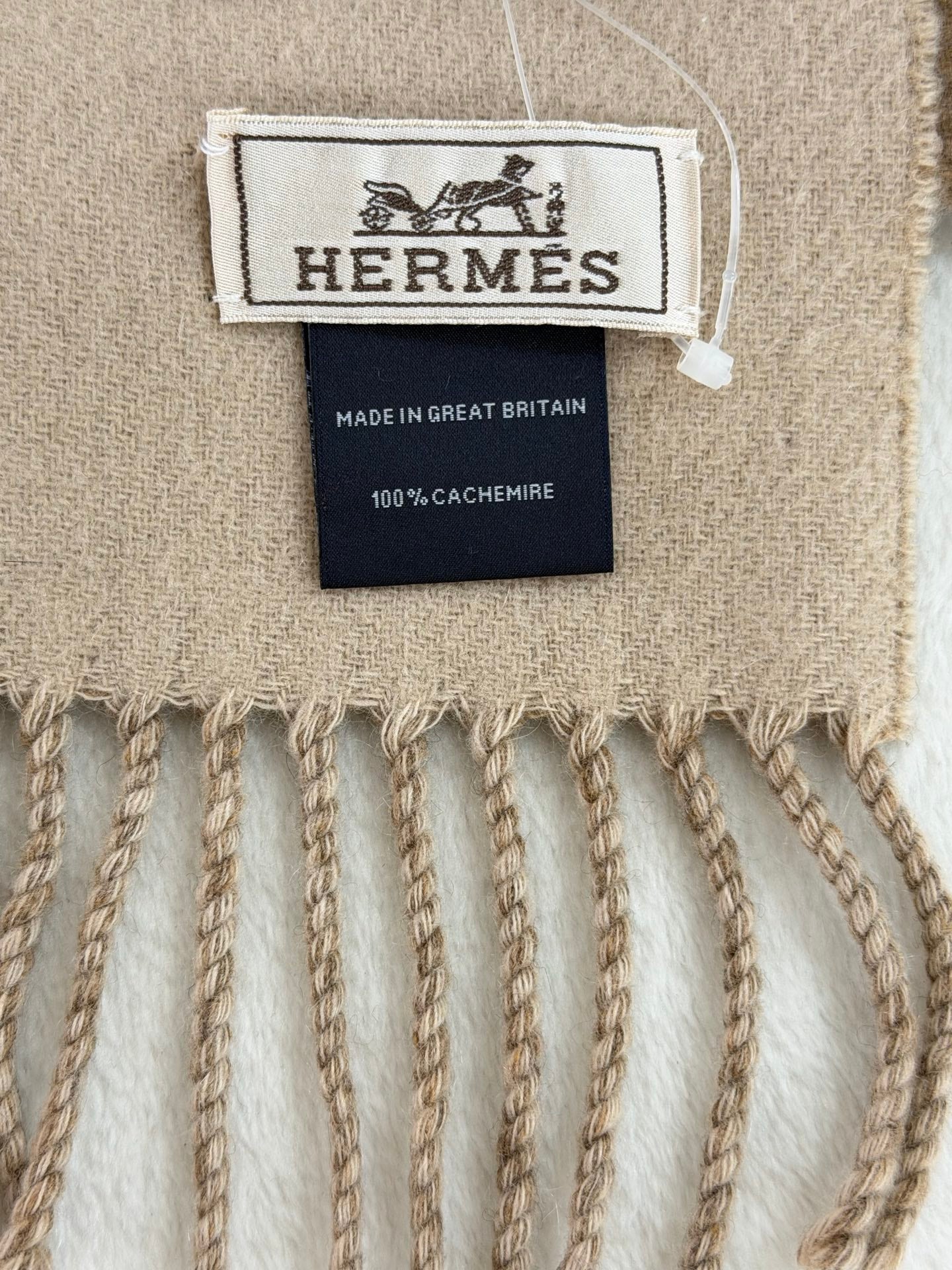 Hermès Classic Cashmere Scarf in Marron Glacé / Étoupe