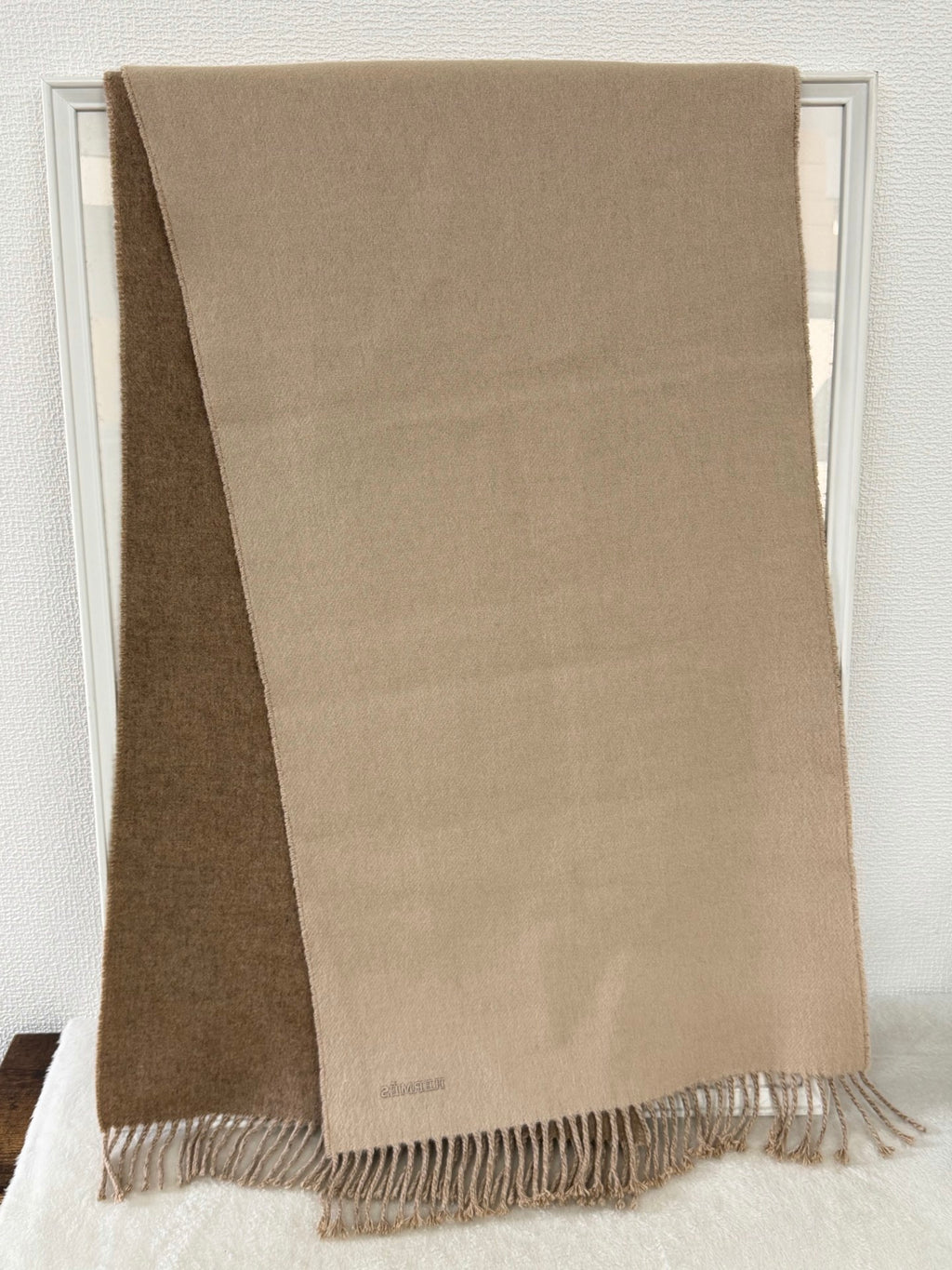 Hermès Classic Cashmere Scarf in Marron Glacé / Étoupe