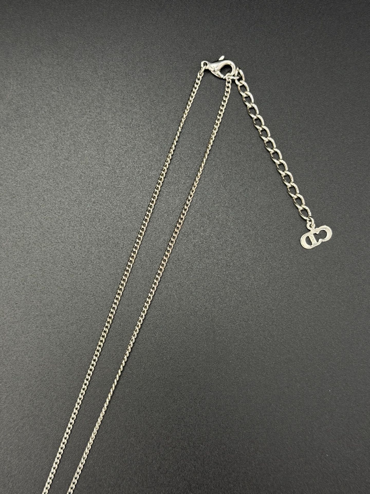 Christian Dior Vintage Pave Crystal Vertical Plate Necklace
