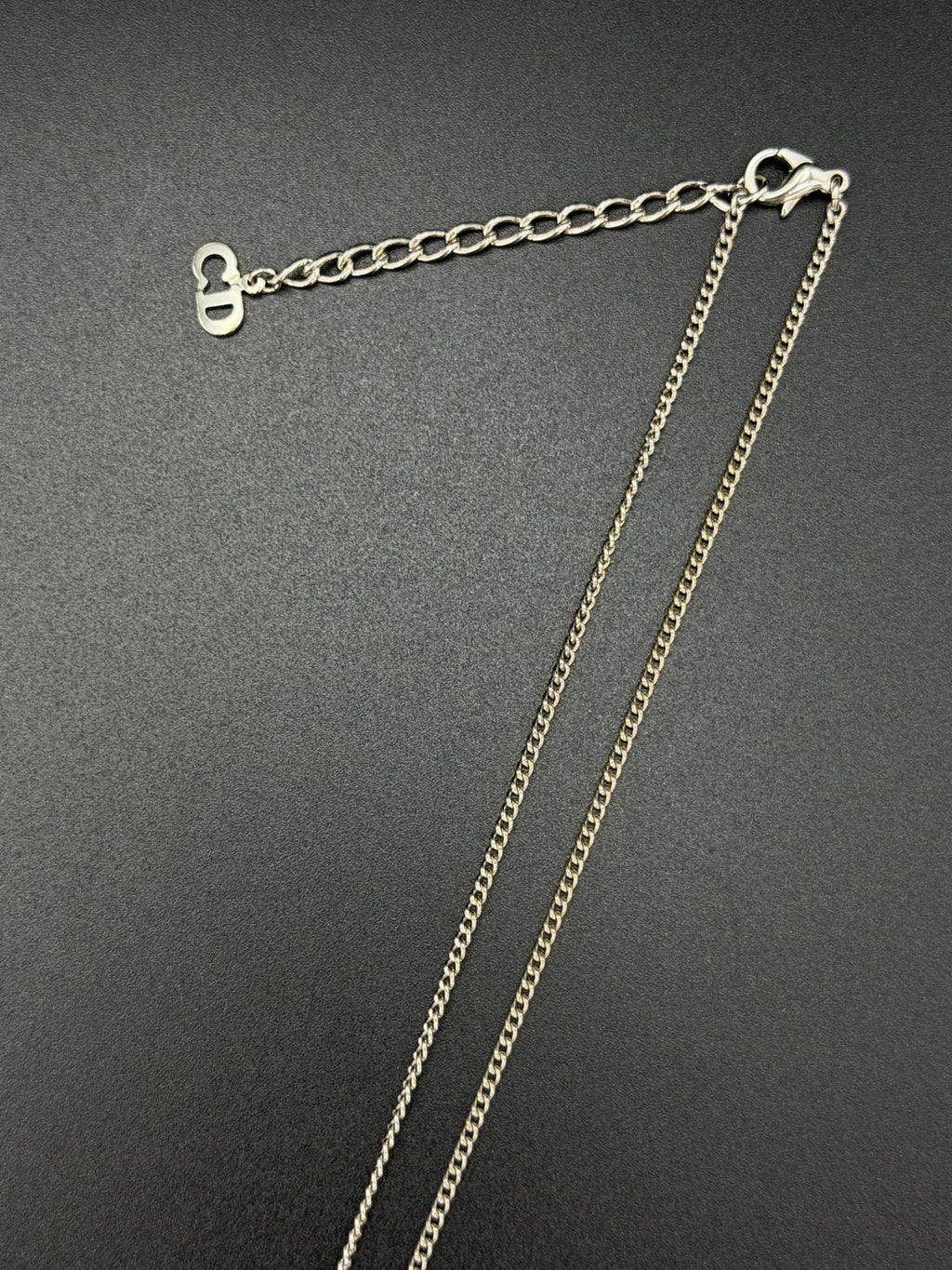 Christian Dior Vintage Pave Crystal Vertical Plate Necklace
