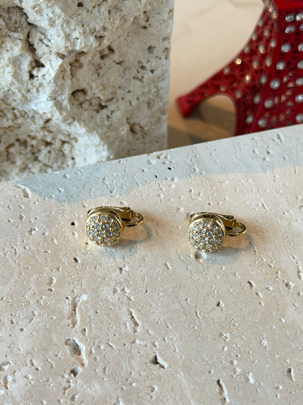 CHRISTIAN DIOR Rheinstone Earring