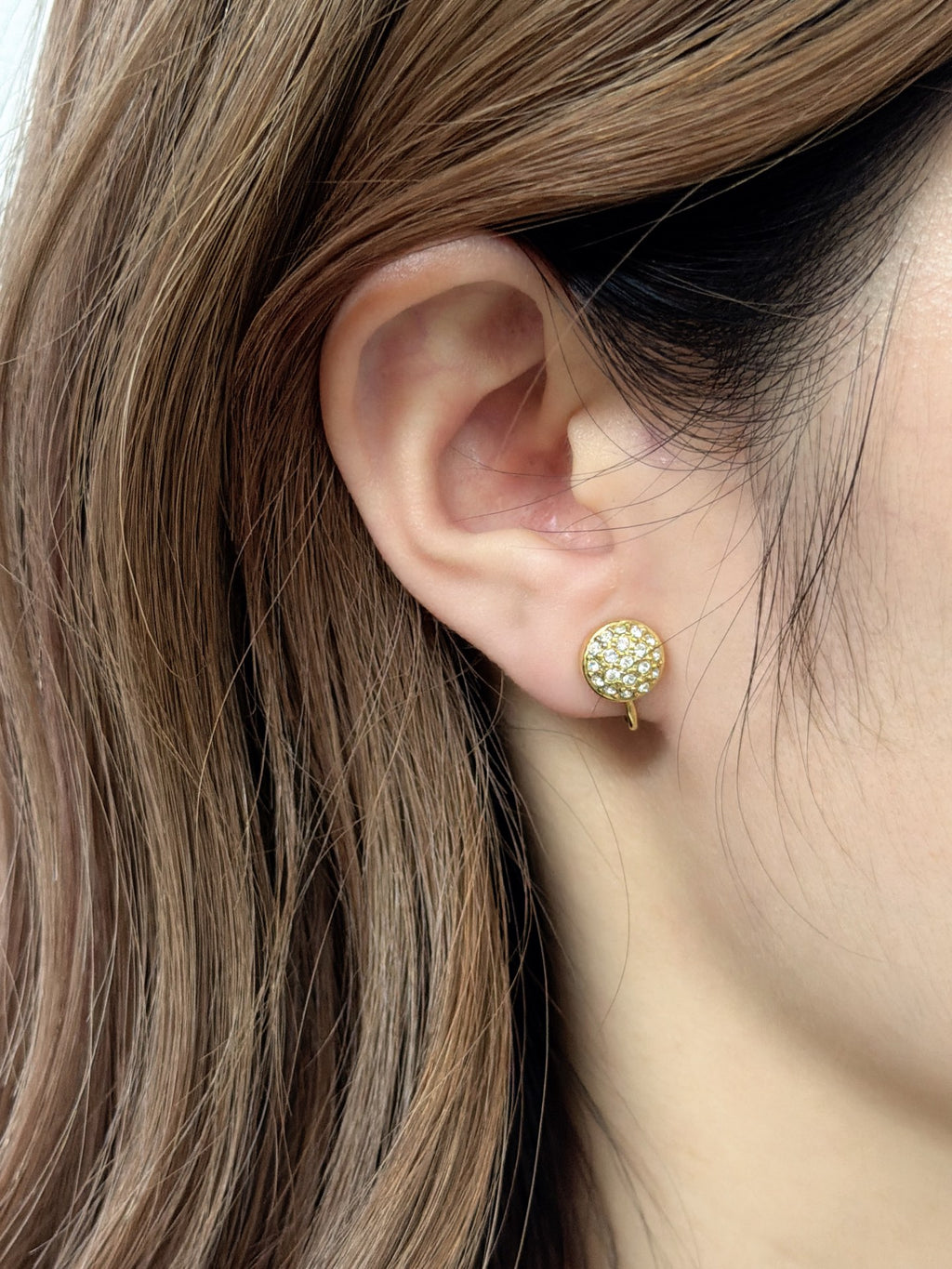 CHRISTIAN DIOR Rheinstone Earring