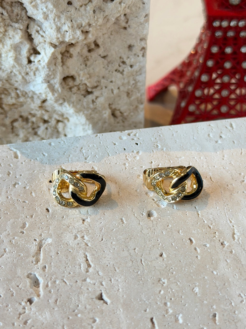 CHRISTIAN DIOR CD Logo Earring
