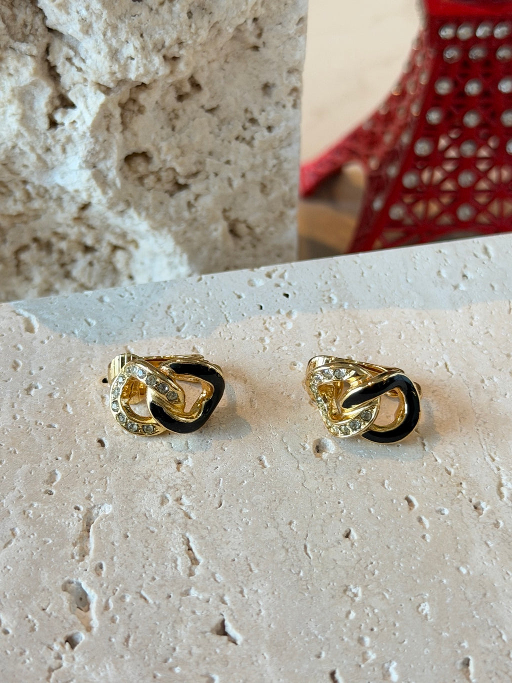 CHRISTIAN DIOR CD Logo Earring