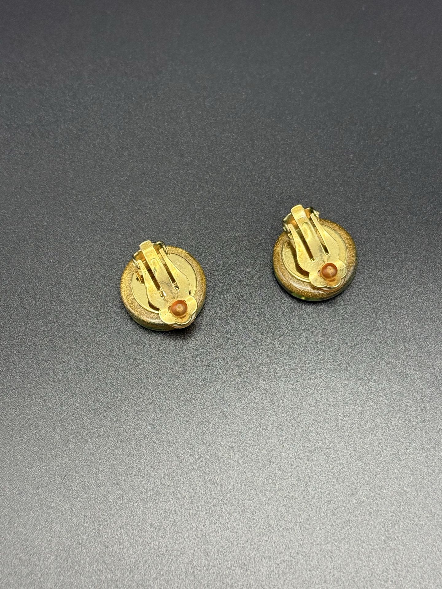 Chanel Glitter Resin Clover Clip-on Earrings