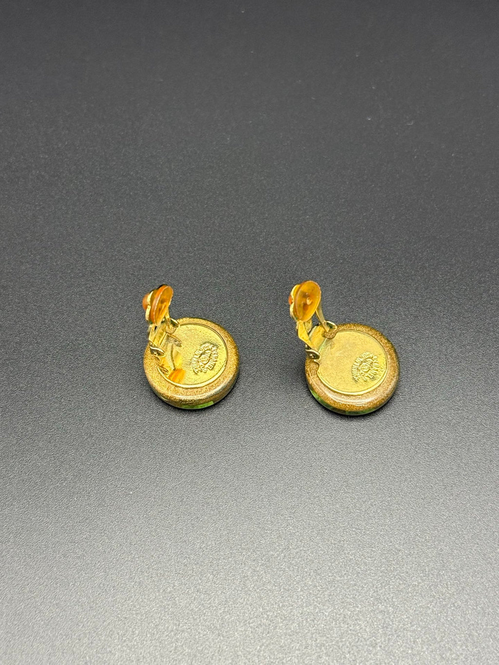 Chanel Glitter Resin Clover Clip-on Earrings